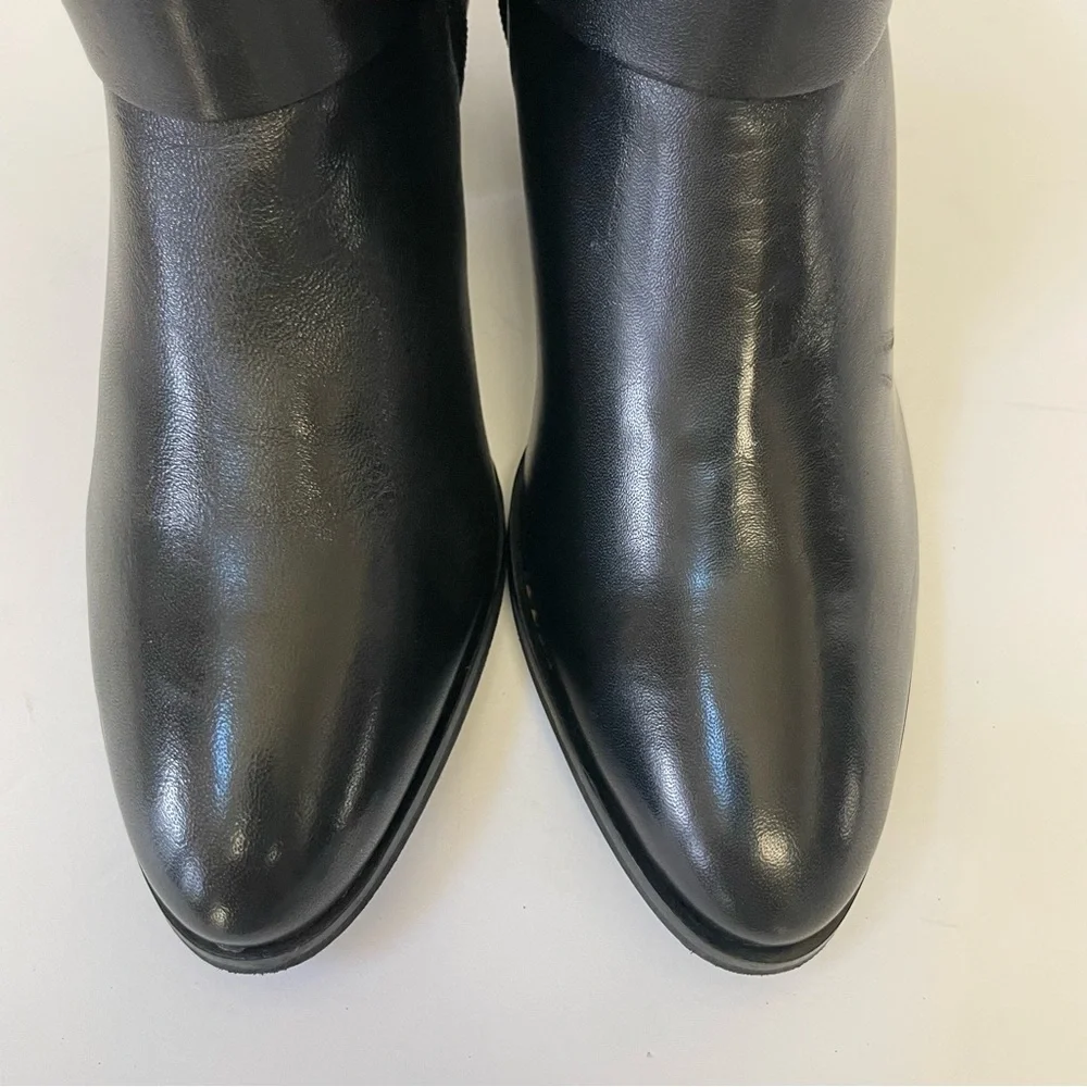 NWT House of Harlow 1960 Portia Biker Black Leather Boots Sz 8.5